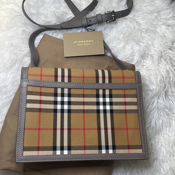 Burberry Bags Burberry Macken Small Vintage Check Leather Crossbody